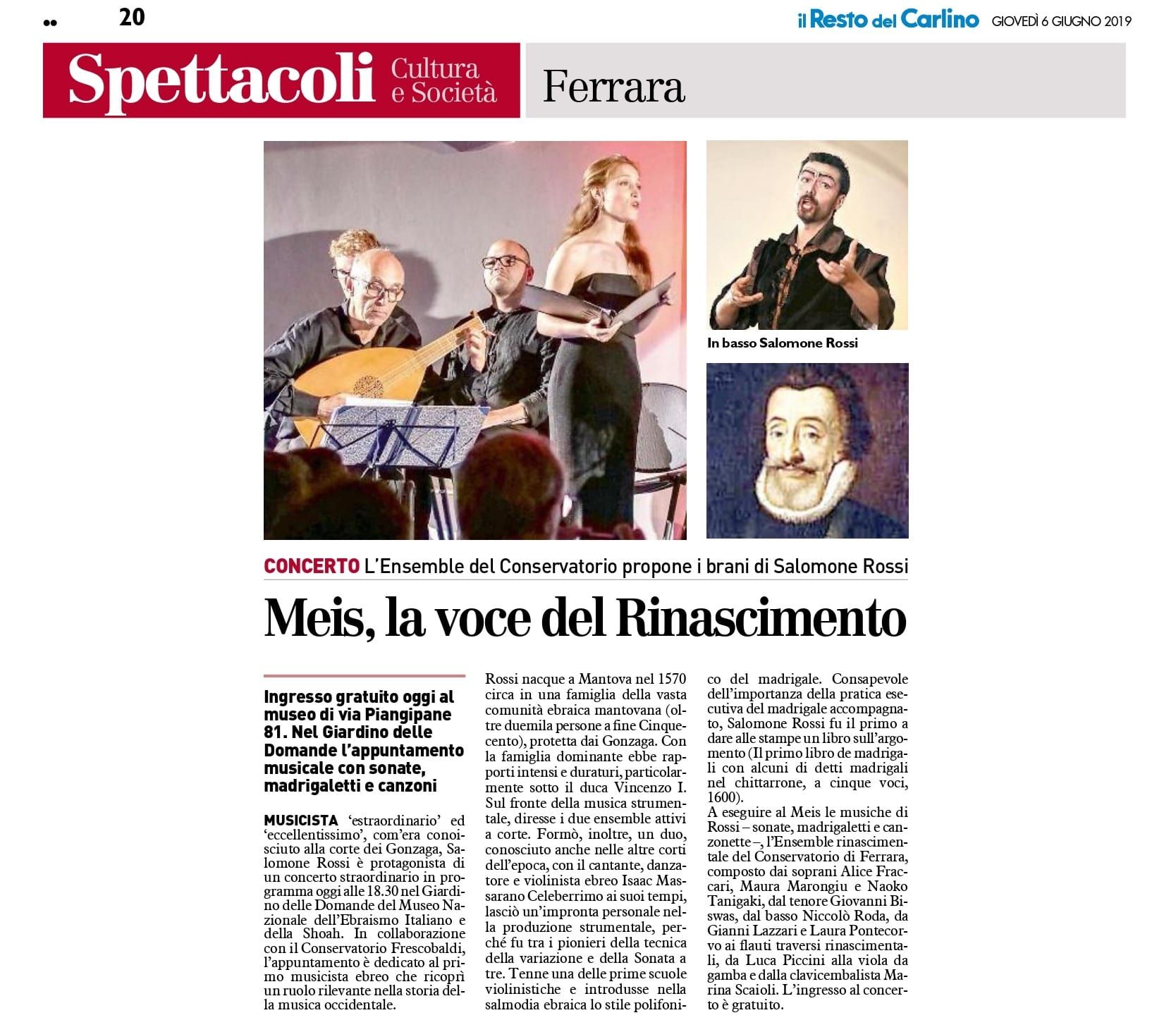 Meis, la voce del Rinascimento