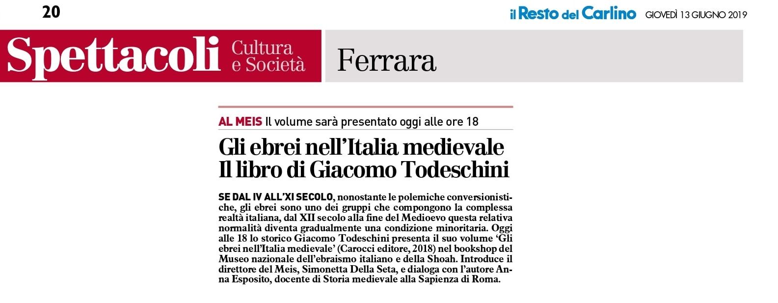 Gli ebrei nell’Italia medievale. Il libro di Giacomo Todeschini