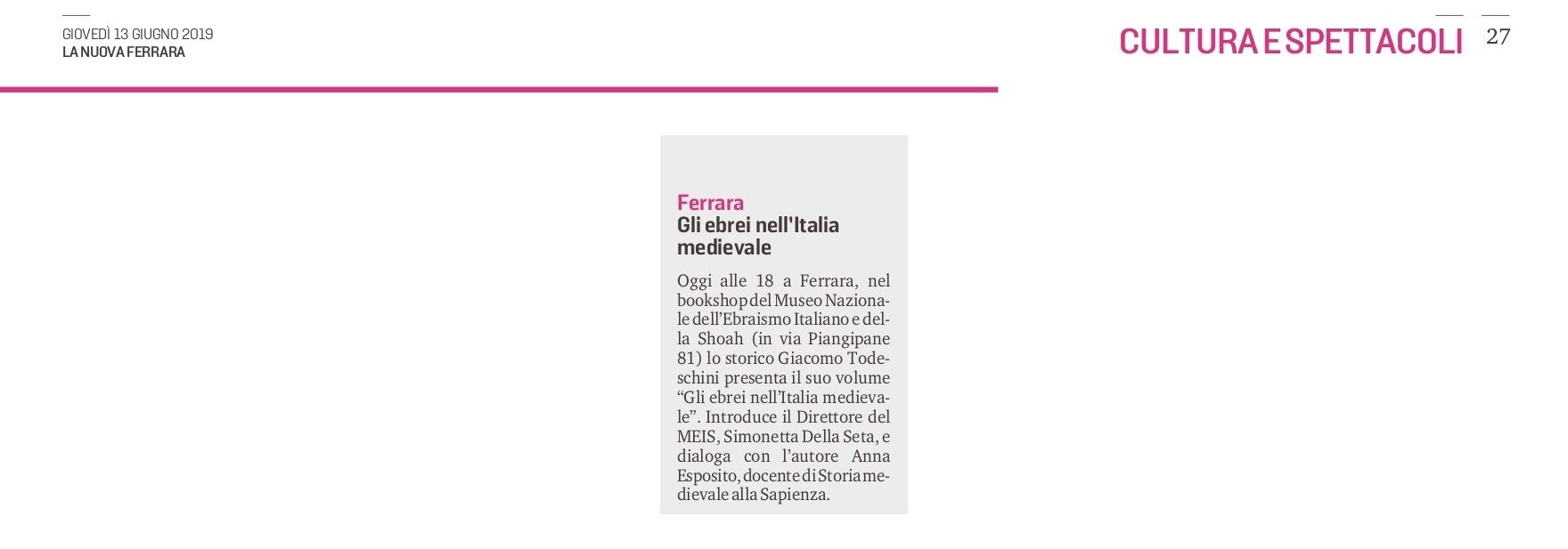 Gli ebrei nell’Italia medievale