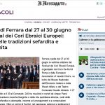 Al Meis di Ferrara dal 27 al 30 giugno il Festival dei Cori Ebraici Europei: canti delle tradizioni sefardita e askenazita