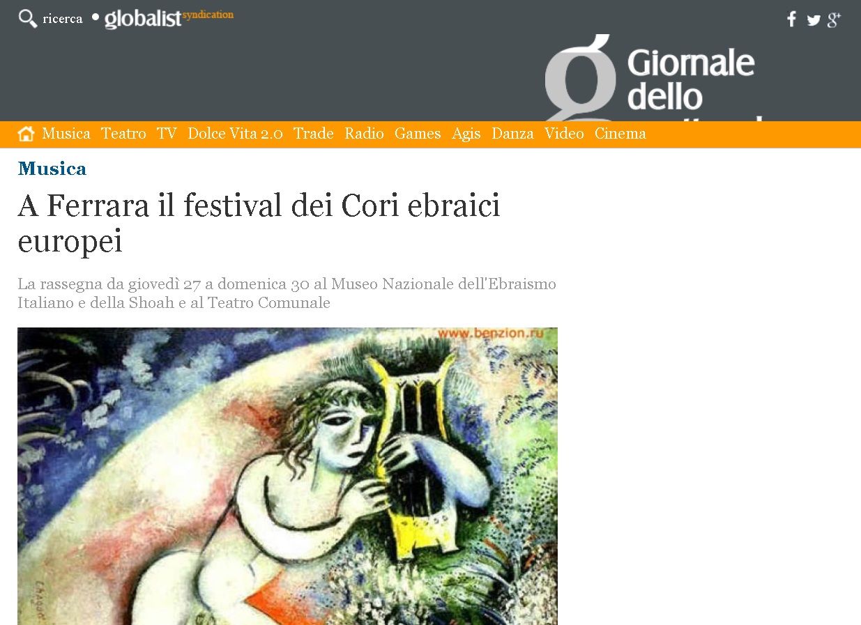 A Ferrara il festival dei Cori ebraici europei