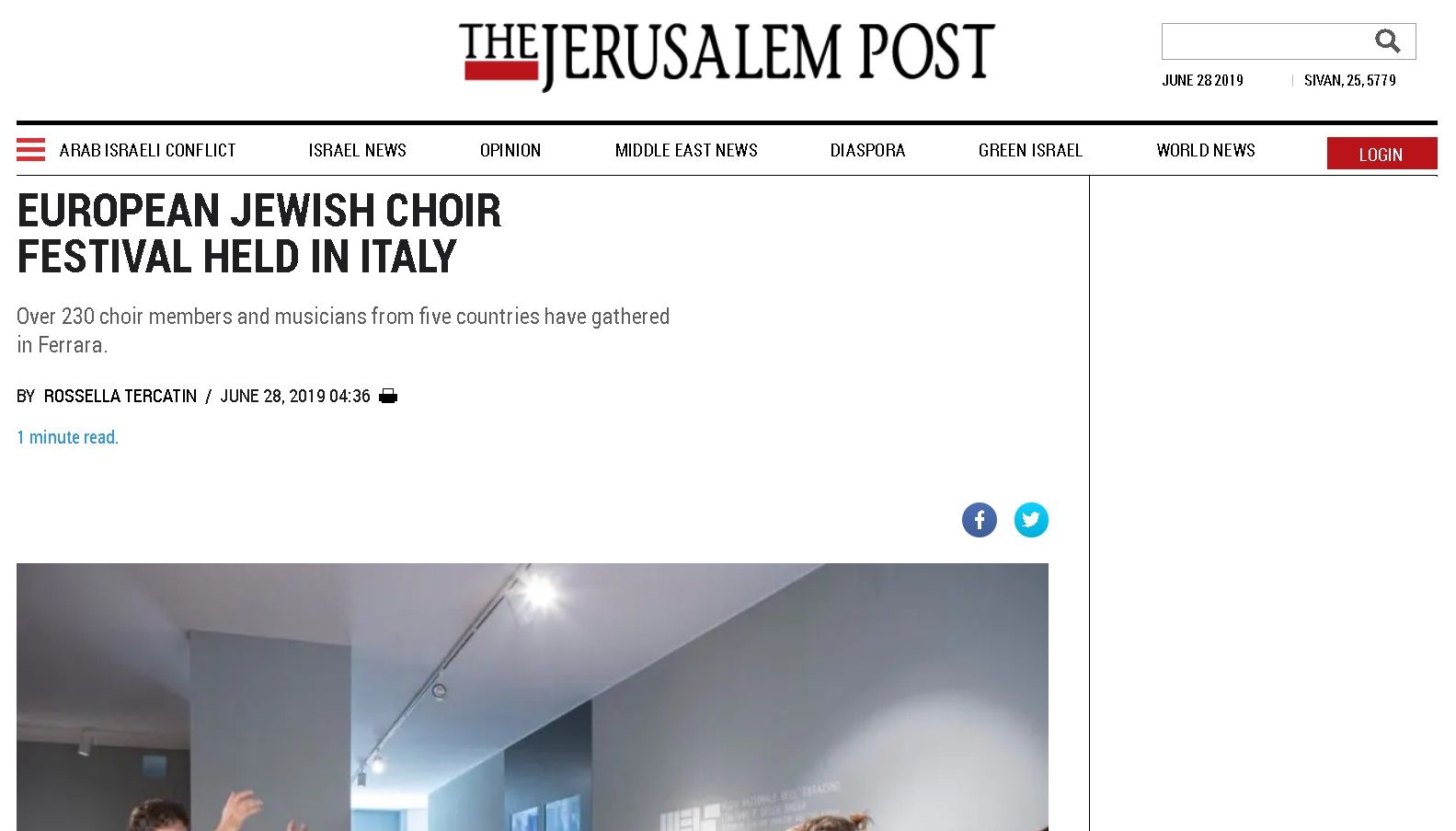 EUROPEAN JEWISH CHOIR FESTIVAL HELD IN ITALY - MEIS