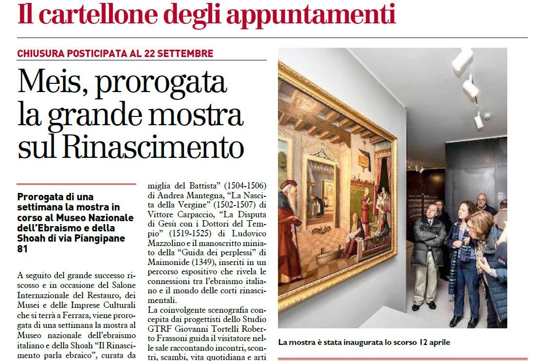 Meis, prorogata la grande mostra sul Rinascimento