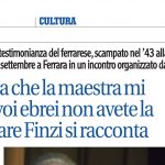 “Quella volta che la maestra mi chiese: ma voi ebrei non avete la coda?”: Cesare Finzi si racconta