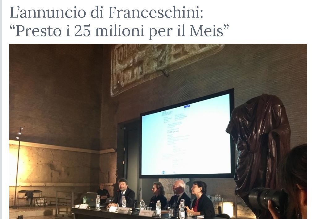 L’annuncio di Franceschini: “Presto i 25 milioni per il Meis”