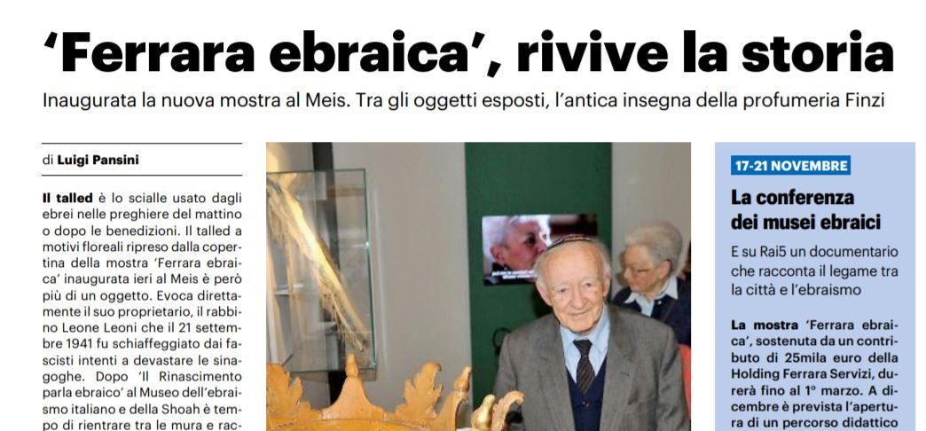 ‘Ferrara ebraica’, rivive la storia