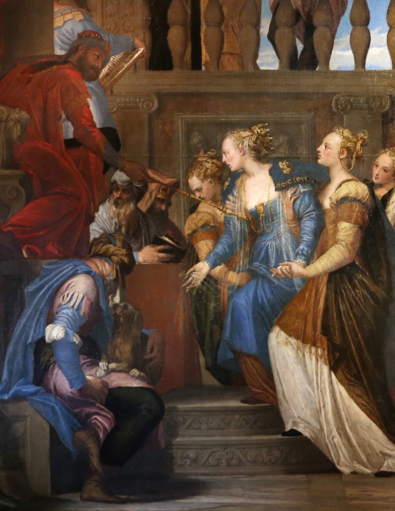 1. La regina Ester di fronte ad Assuero - particolare