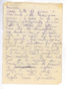 Lettera alla famiglia dal carcere, dicembre 1943