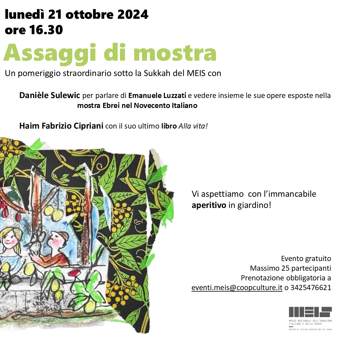 20-21 ottobre, tutti insieme sotto la Sukkah