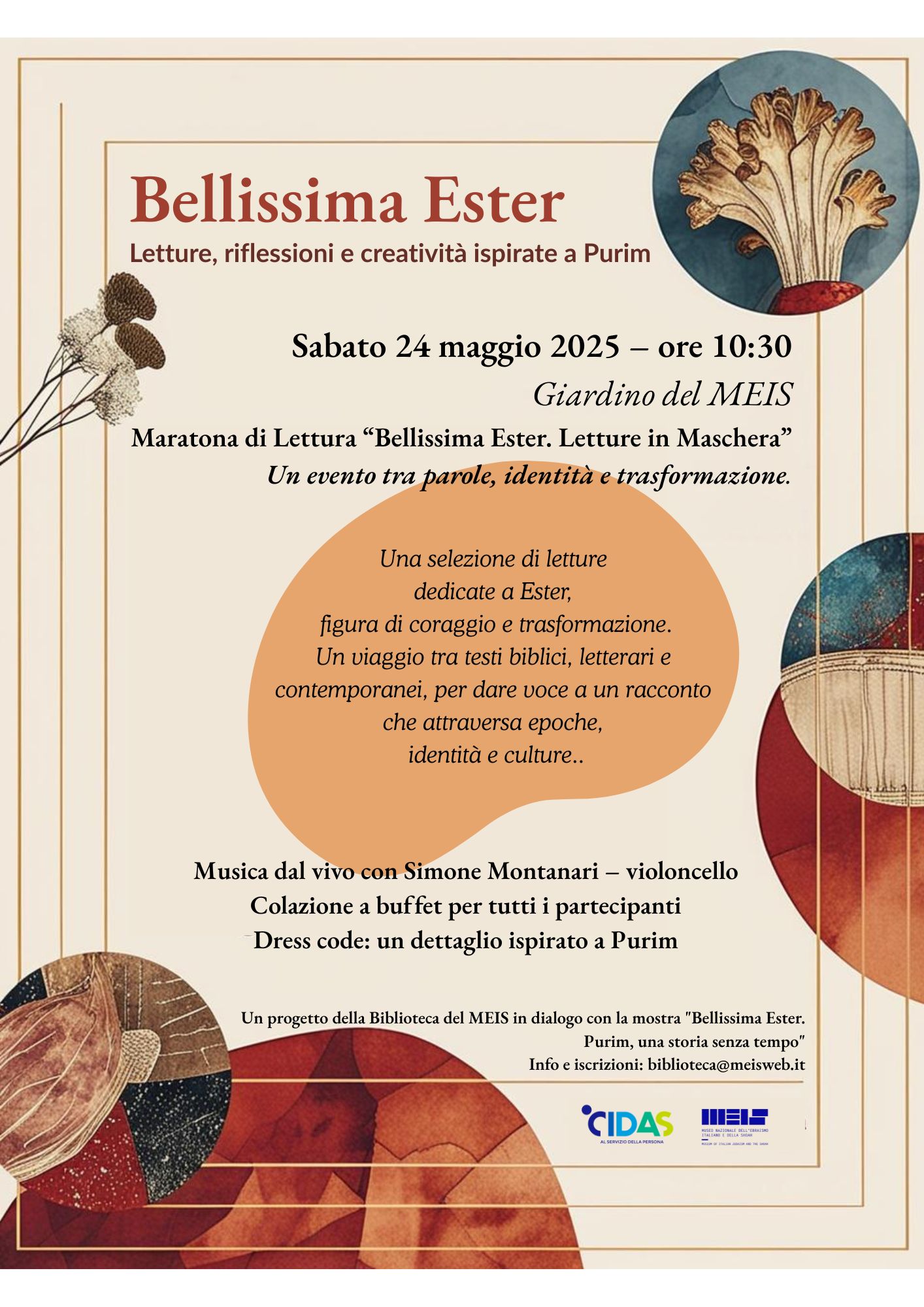 Sabato 24 maggio, appuntamento in giardino con la Biblioteca del MEIS