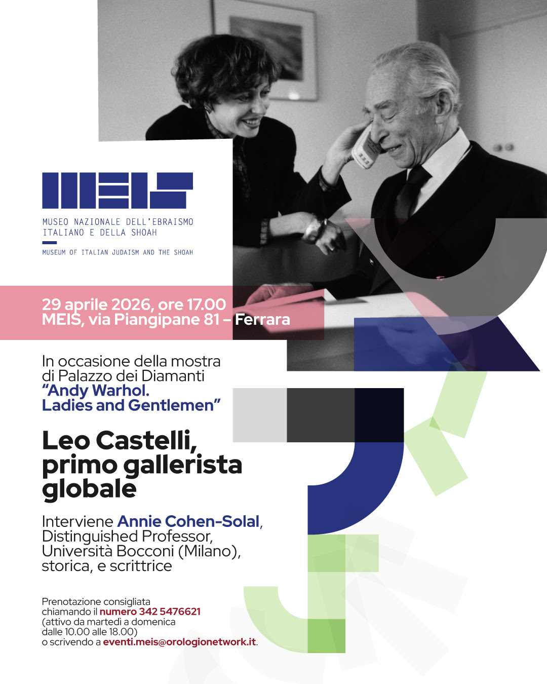29 aprile, conferenza su Leo Castelli