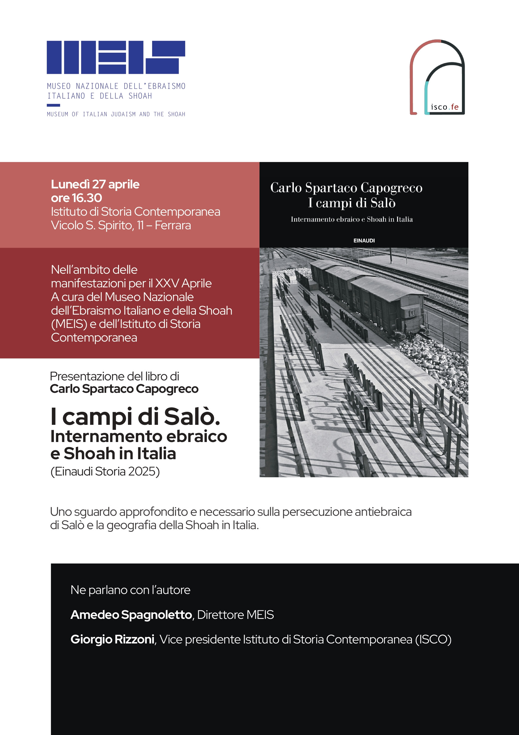 27 aprile evento a ISCO