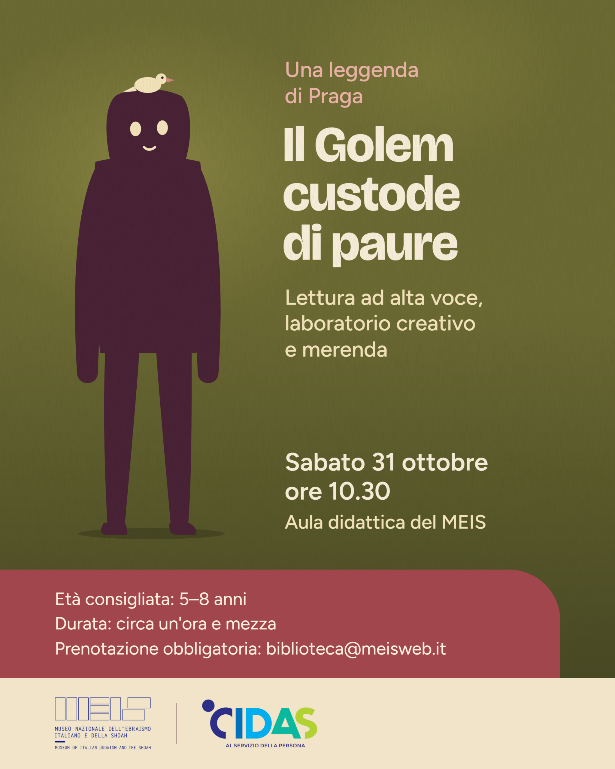 31 ottobre – Lettura, laboratorio e merenda per bambini e bambine